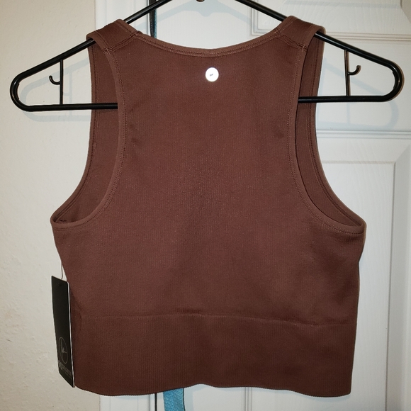 🔥New Thick Brown Crop Top | Sz L - Picture 3 of 3